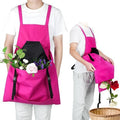 Premium Multi-Pocket Cross-Back Canvas Garden Apron